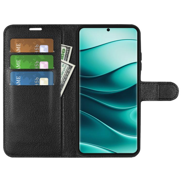 For Xiaomi Redmi Note 14 Pro+ Litchi Texture Horizontal Flip Leather Phone Case with Holder