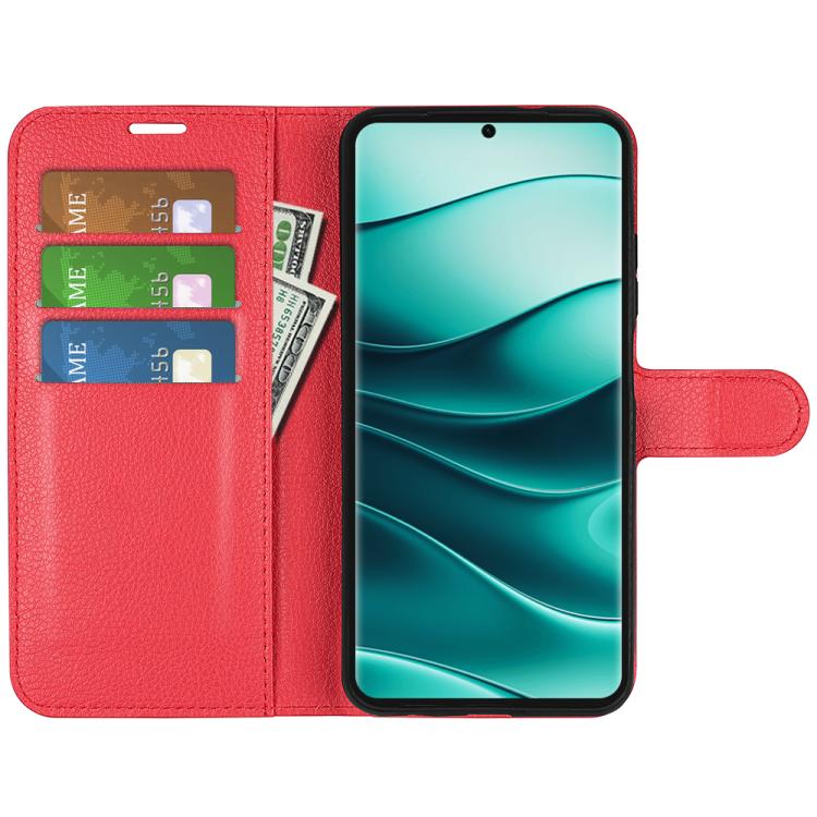For Xiaomi Redmi Note 14 Pro+ Litchi Texture Horizontal Flip Leather Phone Case with Holder