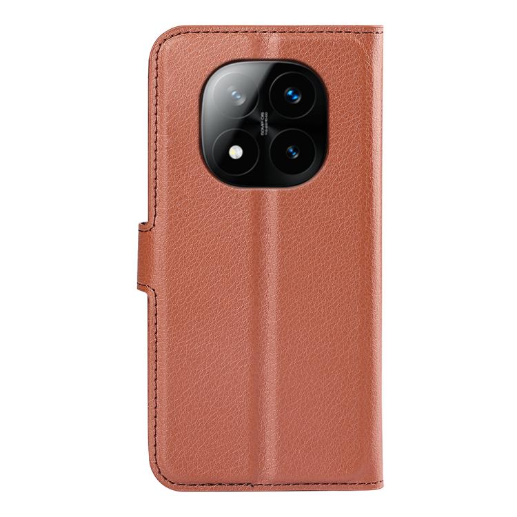 For Xiaomi Redmi Note 14 Pro+ Litchi Texture Horizontal Flip Leather Phone Case with Holder
