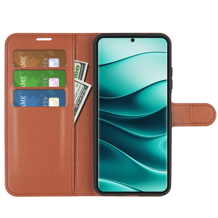 For Xiaomi Redmi Note 14 Pro+ Litchi Texture Horizontal Flip Leather Phone Case with Holder