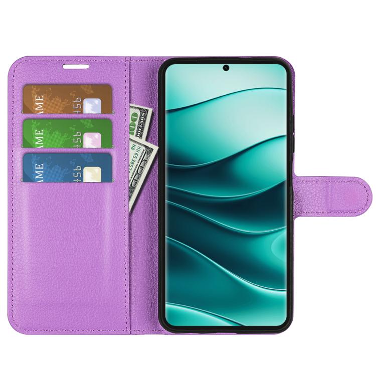 For Xiaomi Redmi Note 14 Pro+ Litchi Texture Horizontal Flip Leather Phone Case with Holder