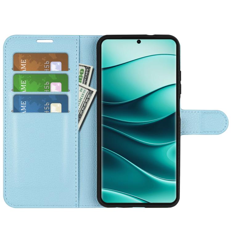 For Xiaomi Redmi Note 14 Pro+ Litchi Texture Horizontal Flip Leather Phone Case with Holder