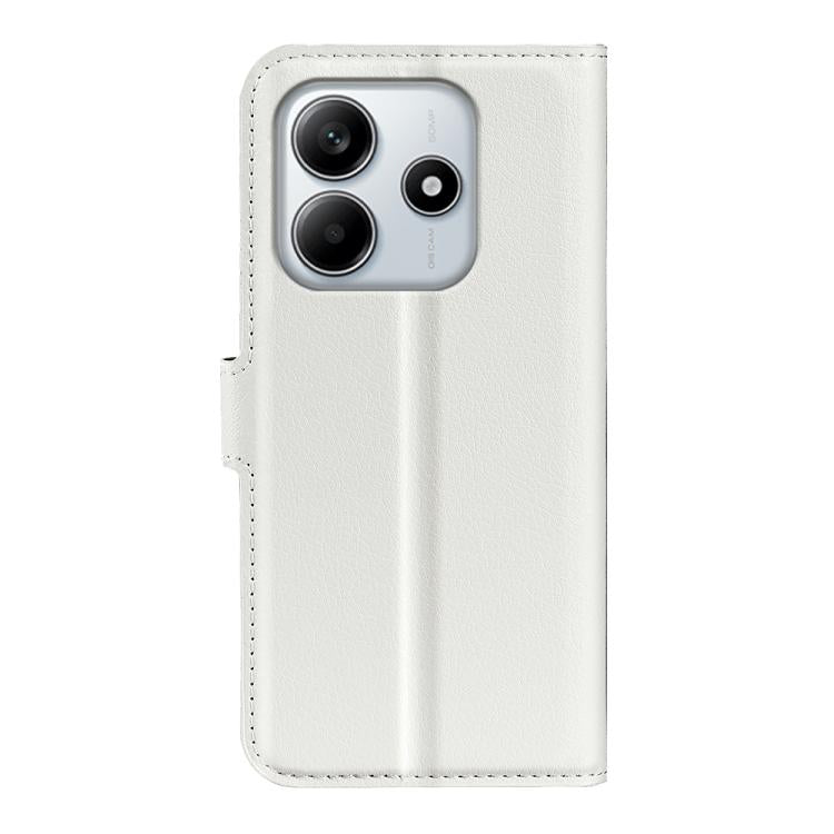 For Redmi Note 14 4G 163.25mm Litchi Texture Horizontal Flip Leather Phone Case with Holder