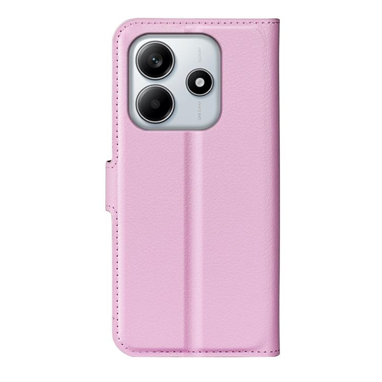For Redmi Note 14 4G 163.25mm Litchi Texture Horizontal Flip Leather Phone Case with Holder