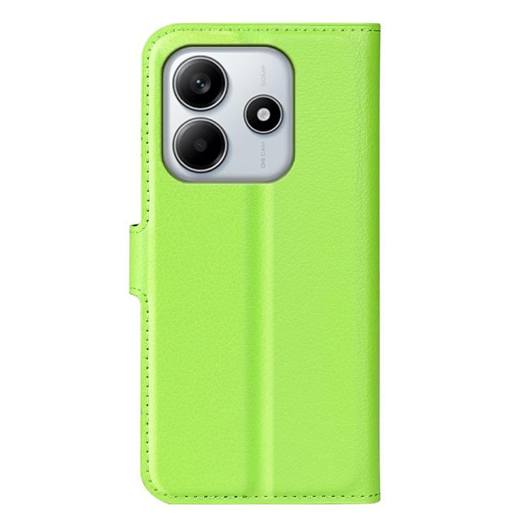 For Redmi Note 14 4G 163.25mm Litchi Texture Horizontal Flip Leather Phone Case with Holder
