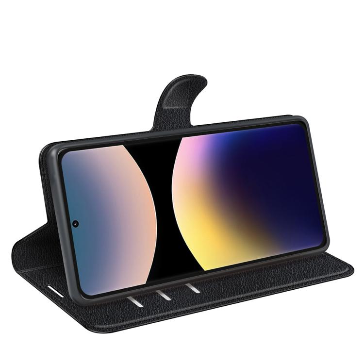 For Xiaomi Redmi Note 14 Pro 4G Litchi Texture Horizontal Flip Leather Phone Case with Holder