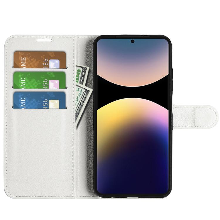 For Xiaomi Redmi Note 14 Pro 4G Litchi Texture Horizontal Flip Leather Phone Case with Holder