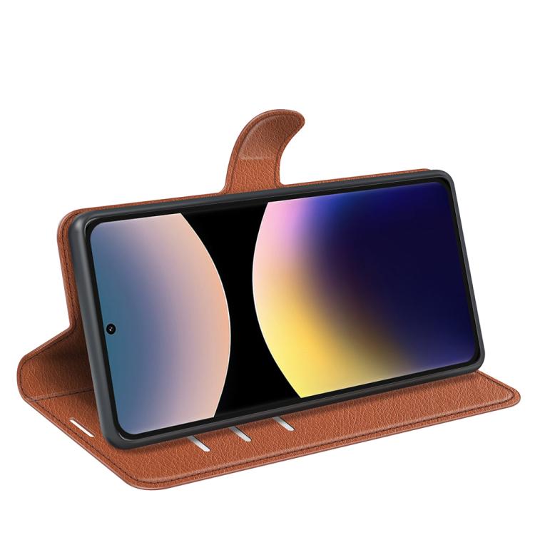For Xiaomi Redmi Note 14 Pro 4G Litchi Texture Horizontal Flip Leather Phone Case with Holder