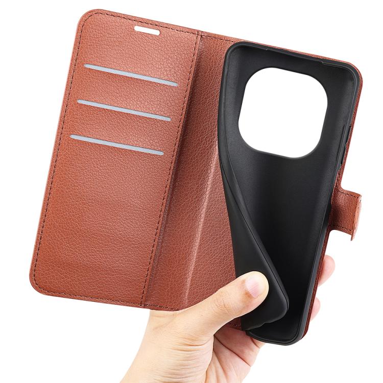 For Xiaomi Redmi Note 14 Pro 4G Litchi Texture Horizontal Flip Leather Phone Case with Holder