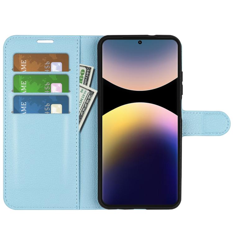 For Xiaomi Redmi Note 14 Pro 4G Litchi Texture Horizontal Flip Leather Phone Case with Holder