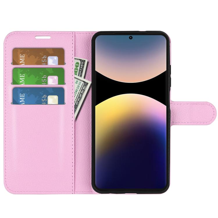 For Xiaomi Redmi Note 14 Pro 4G Litchi Texture Horizontal Flip Leather Phone Case with Holder