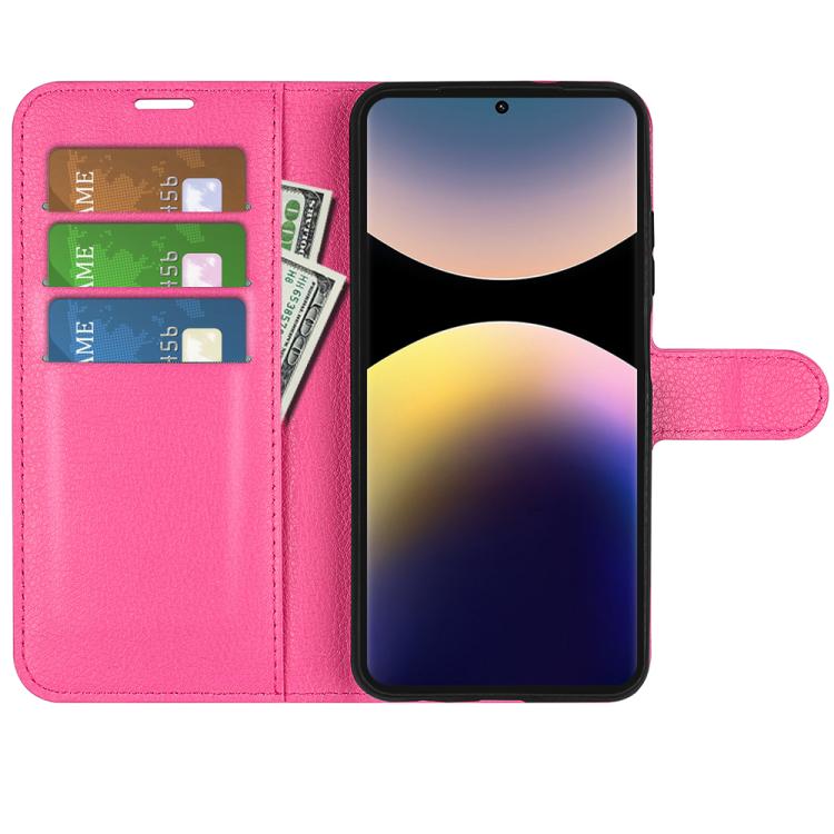 For Xiaomi Redmi Note 14 Pro 4G Litchi Texture Horizontal Flip Leather Phone Case with Holder