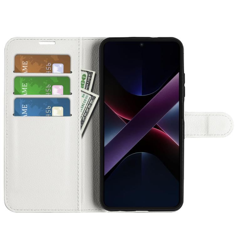 For Xiaomi Poco X7 Pro Litchi Texture Horizontal Flip Leather Phone Case with Holder