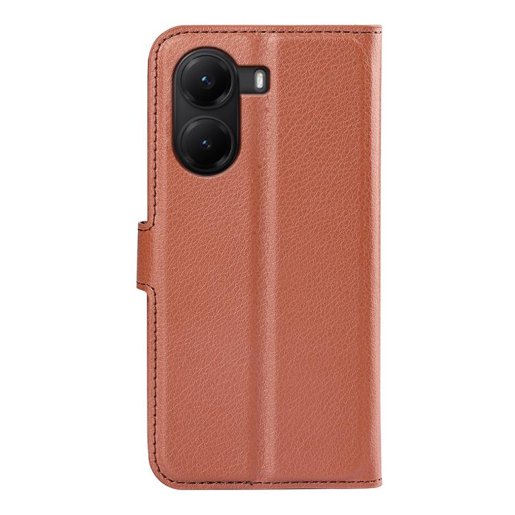 For Xiaomi Poco X7 Pro Litchi Texture Horizontal Flip Leather Phone Case with Holder
