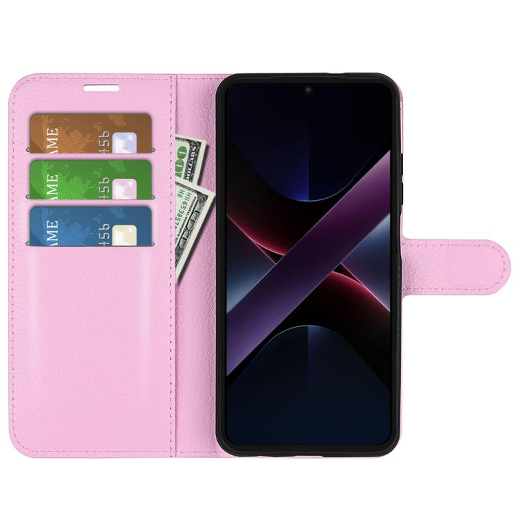 For Xiaomi Poco X7 Pro Litchi Texture Horizontal Flip Leather Phone Case with Holder