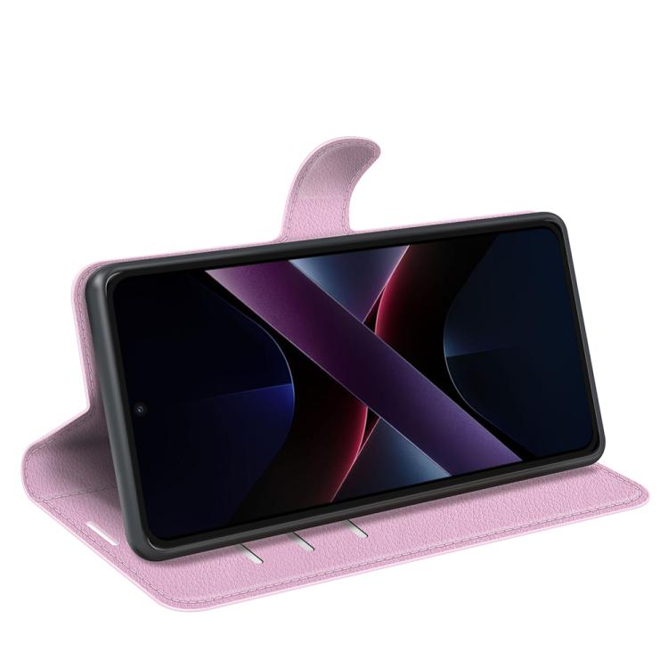 For Xiaomi Poco X7 Pro Litchi Texture Horizontal Flip Leather Phone Case with Holder