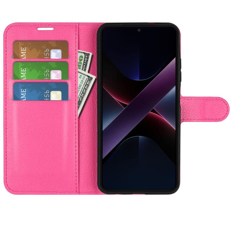 For Xiaomi Poco X7 Pro Litchi Texture Horizontal Flip Leather Phone Case with Holder