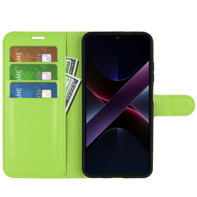For Xiaomi Poco X7 Pro Litchi Texture Horizontal Flip Leather Phone Case with Holder