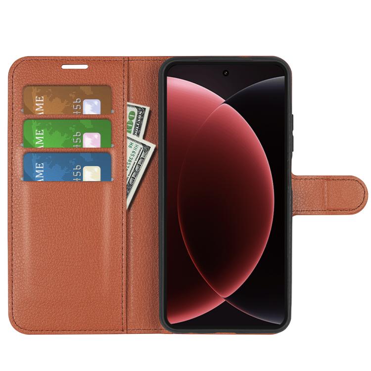 For Xiaomi 15 Ultra Litchi Texture Horizontal Flip Leather Phone Case with Holder
