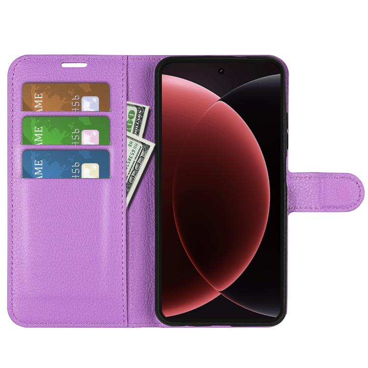 For Xiaomi 15 Ultra Litchi Texture Horizontal Flip Leather Phone Case with Holder