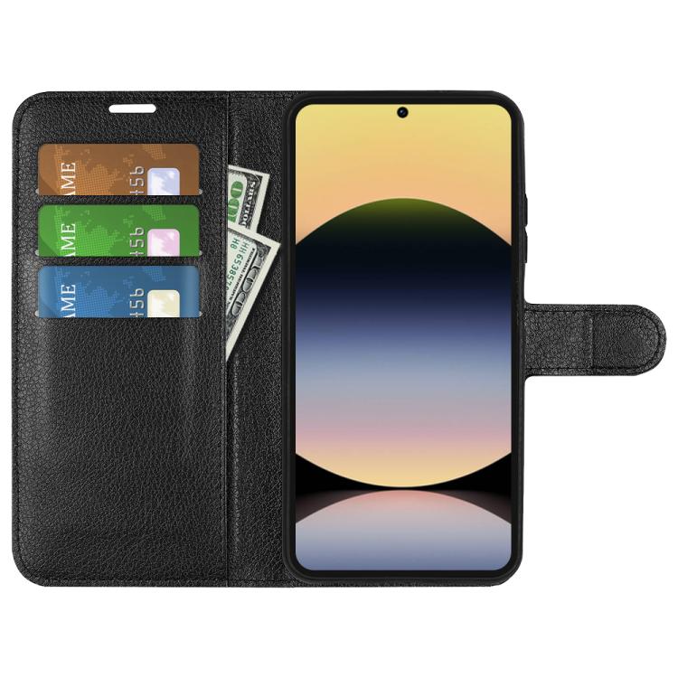 For Redmi Note 14S 4G Litchi Texture Horizontal Flip Leather Phone Case with Holder