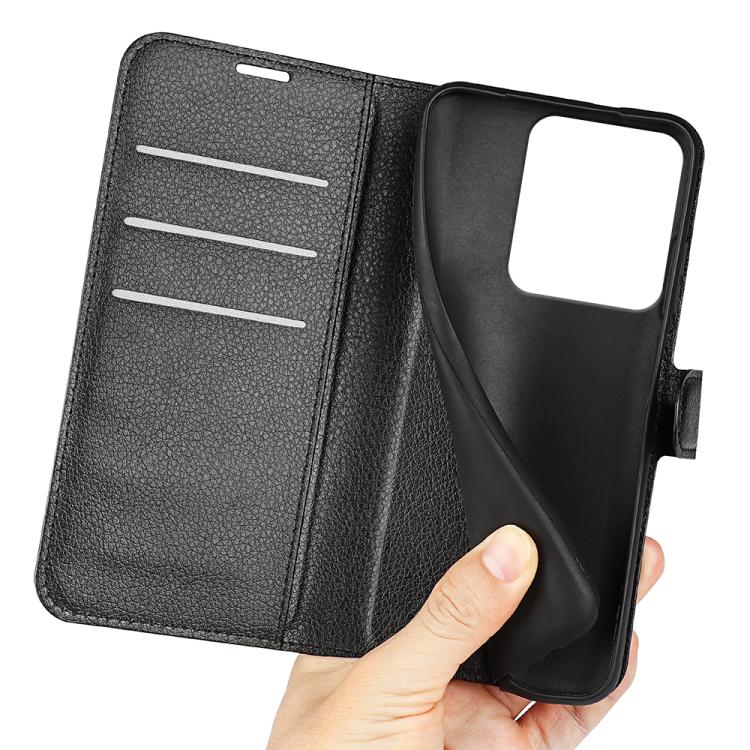 For Redmi Note 14S 4G Litchi Texture Horizontal Flip Leather Phone Case with Holder