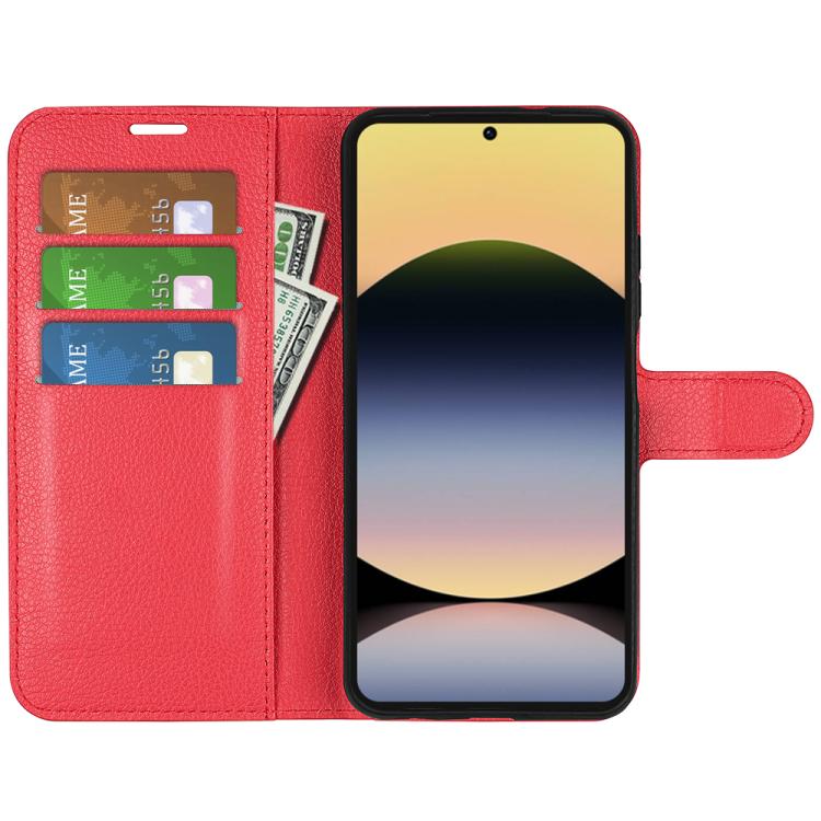 For Redmi Note 14S 4G Litchi Texture Horizontal Flip Leather Phone Case with Holder