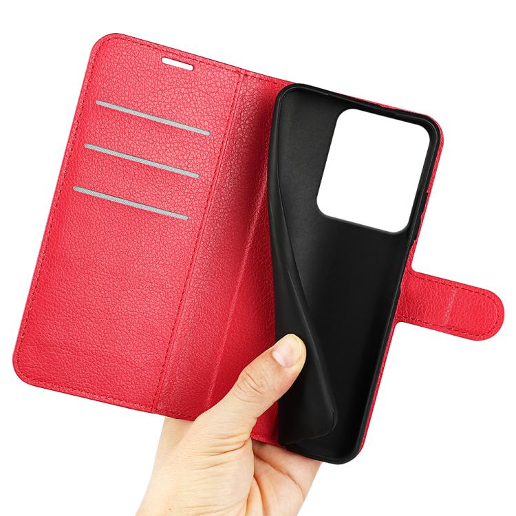 For Redmi Note 14S 4G Litchi Texture Horizontal Flip Leather Phone Case with Holder