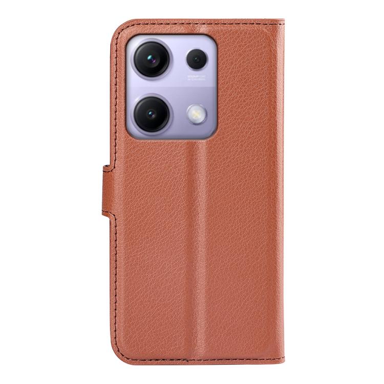 For Redmi Note 14S 4G Litchi Texture Horizontal Flip Leather Phone Case with Holder