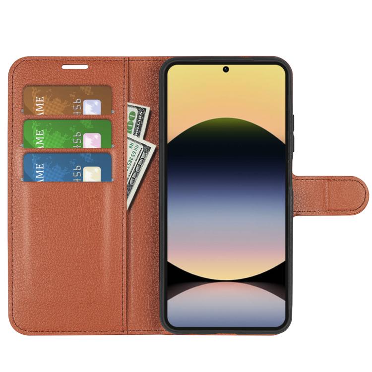 For Redmi Note 14S 4G Litchi Texture Horizontal Flip Leather Phone Case with Holder