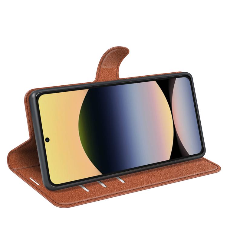 For Redmi Note 14S 4G Litchi Texture Horizontal Flip Leather Phone Case with Holder