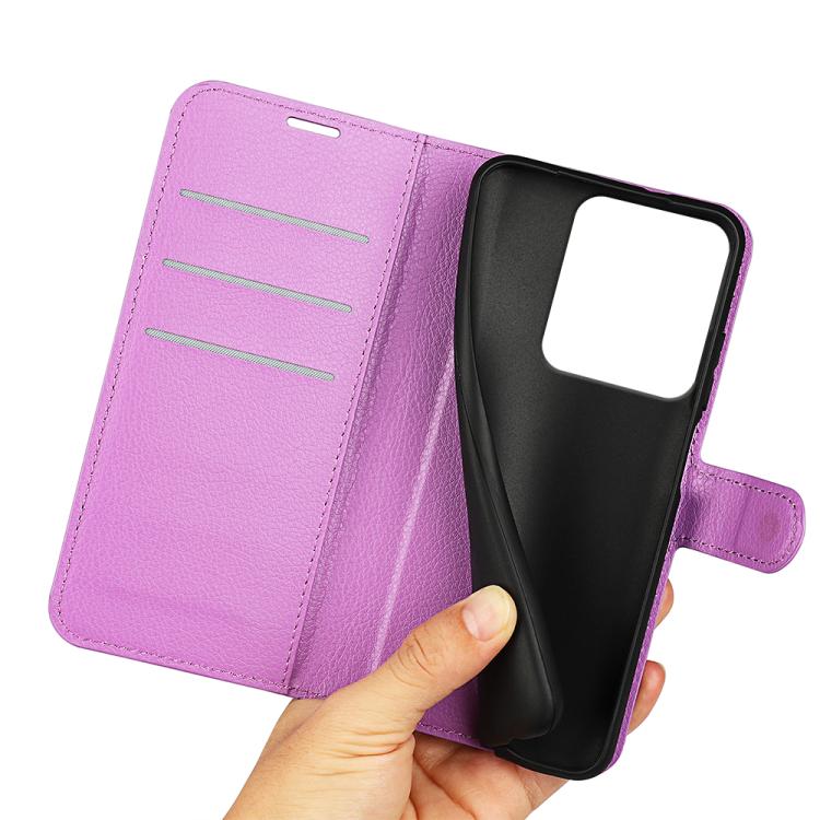 For Redmi Note 14S 4G Litchi Texture Horizontal Flip Leather Phone Case with Holder