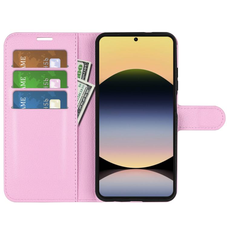 For Redmi Note 14S 4G Litchi Texture Horizontal Flip Leather Phone Case with Holder