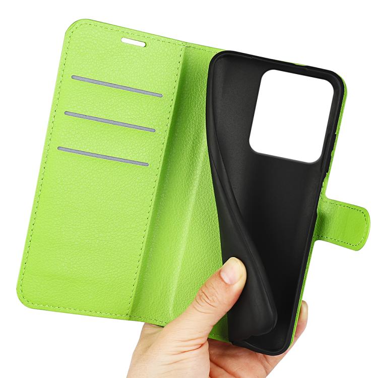 For Redmi Note 14S 4G Litchi Texture Horizontal Flip Leather Phone Case with Holder
