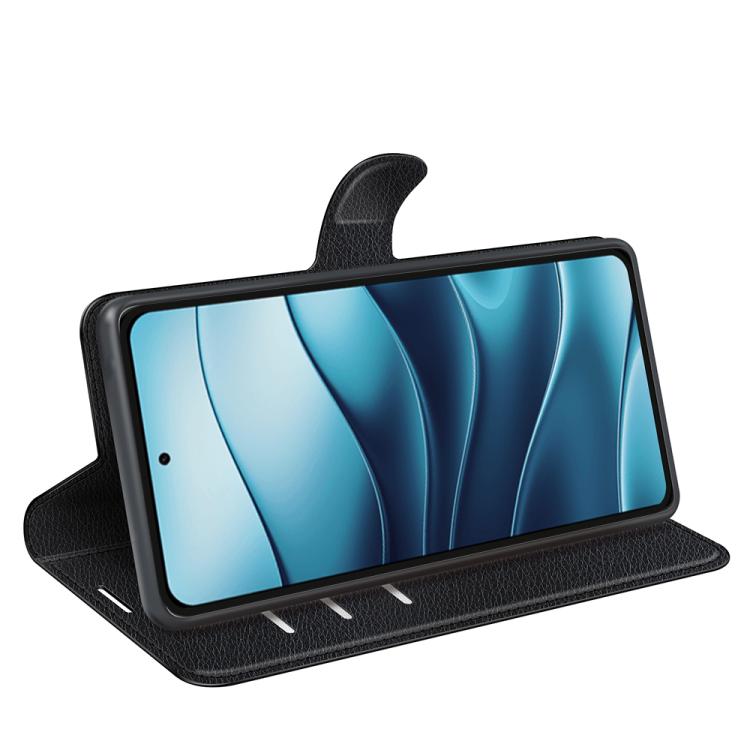 For Redmi Note 14 4G 164.84mm Litchi Texture Horizontal Flip Leather Phone Case with Holder