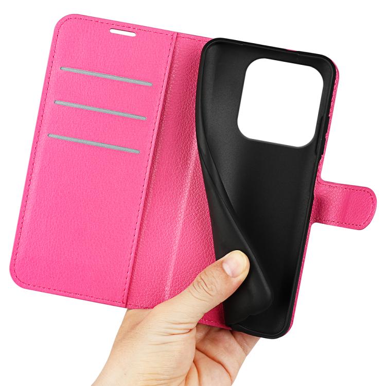 For Redmi Note 14 4G 164.84mm Litchi Texture Horizontal Flip Leather Phone Case with Holder