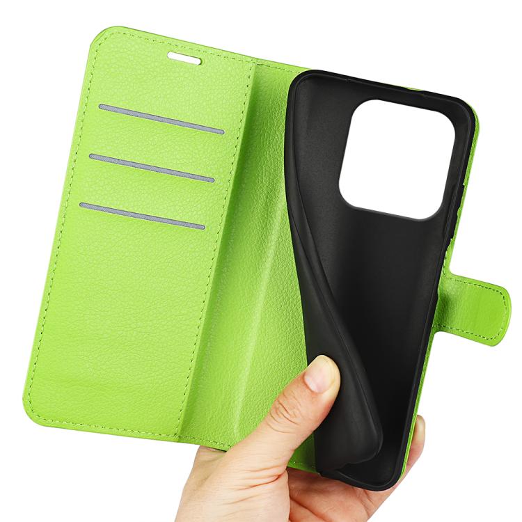 For Redmi Note 14 4G 164.84mm Litchi Texture Horizontal Flip Leather Phone Case with Holder