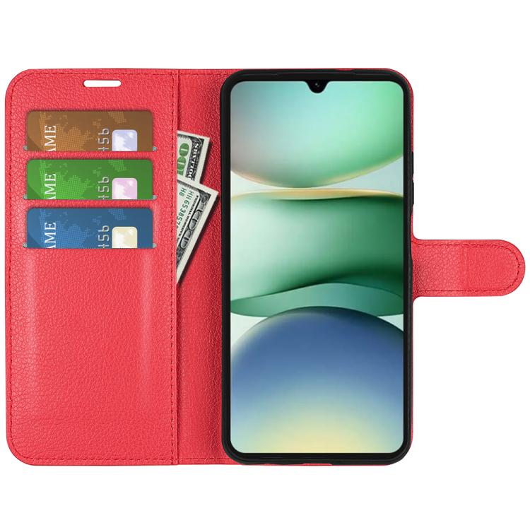 For Redmi A5 4G 173.3mm Litchi Texture Horizontal Flip Leather Phone Case with Holder