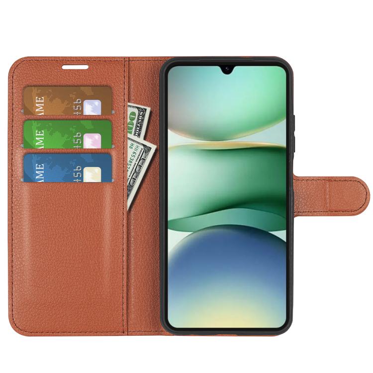 For Redmi A5 4G 173.3mm Litchi Texture Horizontal Flip Leather Phone Case with Holder
