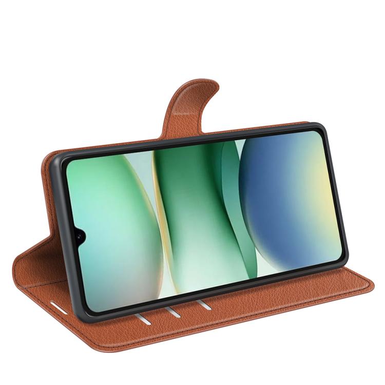 For Redmi A5 4G 173.3mm Litchi Texture Horizontal Flip Leather Phone Case with Holder
