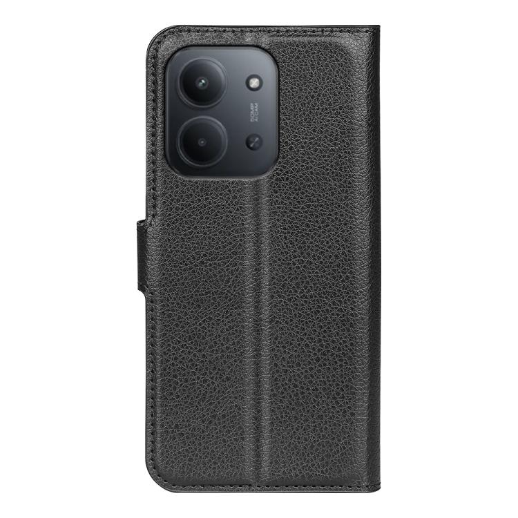 For Redmi 15C 5G / 4G EU 173mm Litchi Texture Horizontal Flip Leather Phone Case with Holder