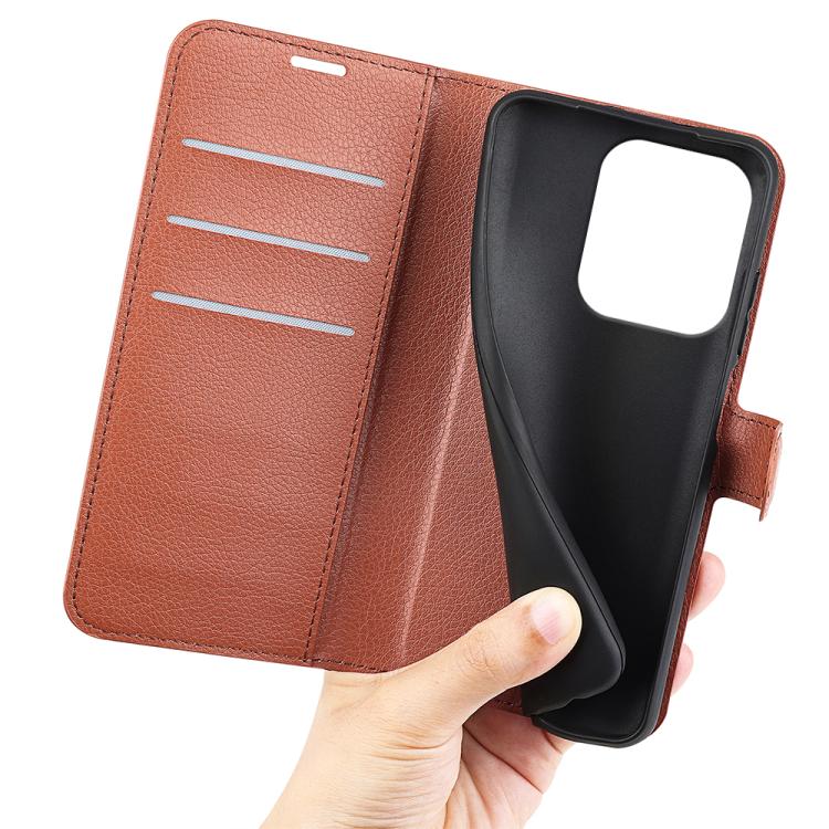 For Redmi 15C 5G / 4G EU 173mm Litchi Texture Horizontal Flip Leather Phone Case with Holder