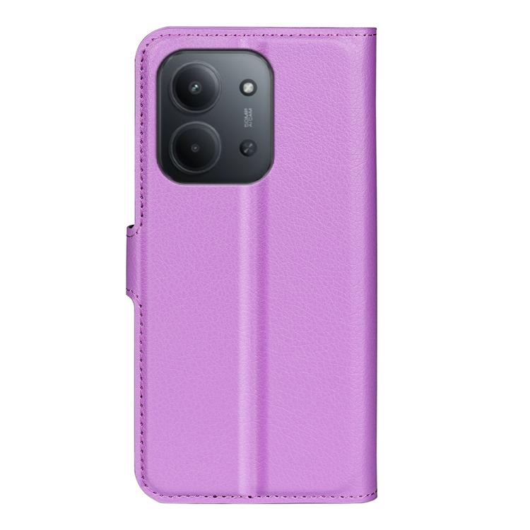 For Redmi 15C 5G / 4G EU 173mm Litchi Texture Horizontal Flip Leather Phone Case with Holder