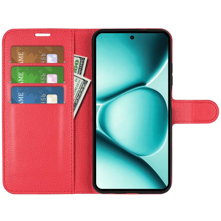For Redmi Note 15 Pro Global 163.6mm Litchi Texture Horizontal Flip Leather Phone Case with Holder