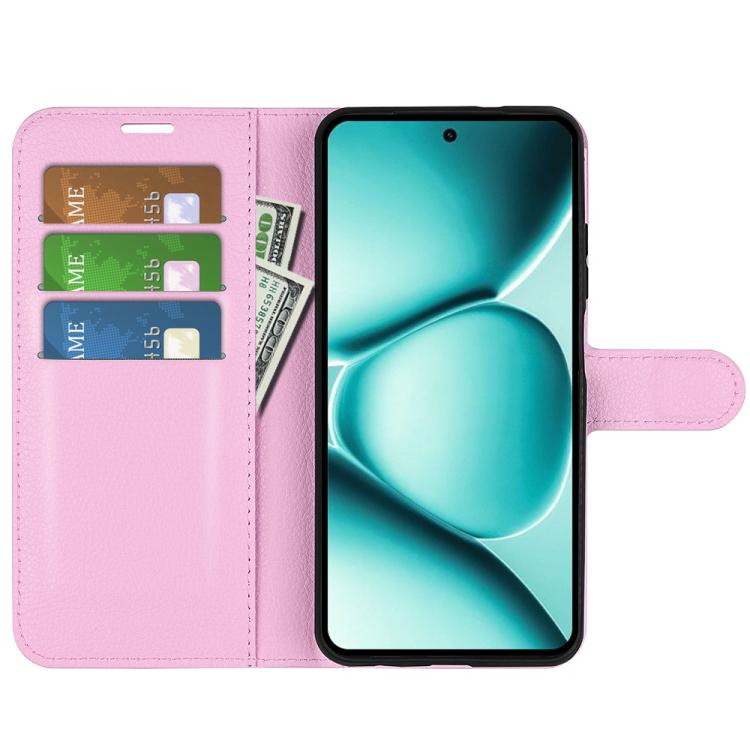 For Redmi Note 15 Pro Global 163.6mm Litchi Texture Horizontal Flip Leather Phone Case with Holder