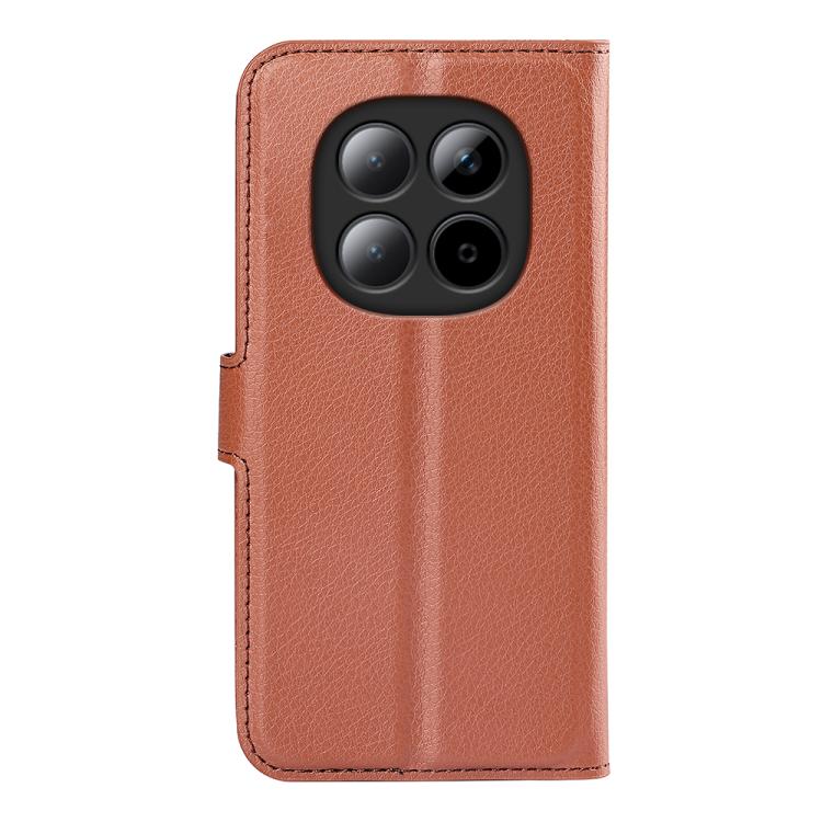 For Redmi Note 15 Pro+ Global 163.3mm Litchi Texture Horizontal Flip Leather Phone Case with Holder