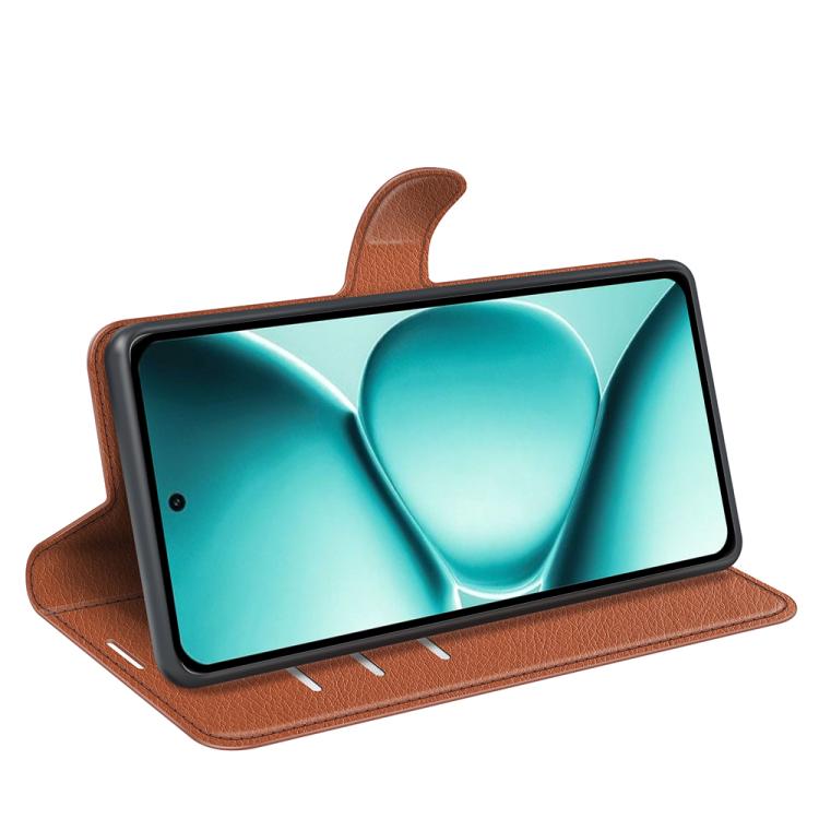 For Redmi Note 15 Pro+ Global 163.3mm Litchi Texture Horizontal Flip Leather Phone Case with Holder