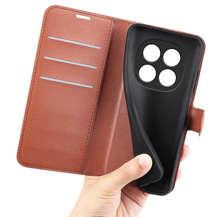 For Redmi Note 15 Pro+ Global 163.3mm Litchi Texture Horizontal Flip Leather Phone Case with Holder