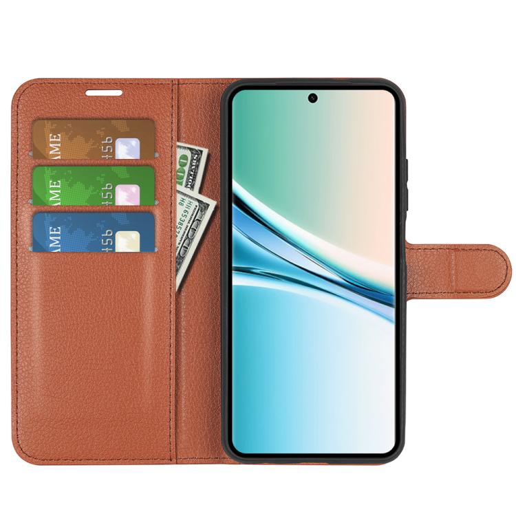 For Redmi Note 15 4G / 5G Global 164mm Litchi Texture Horizontal Flip Leather Phone Case with Holder