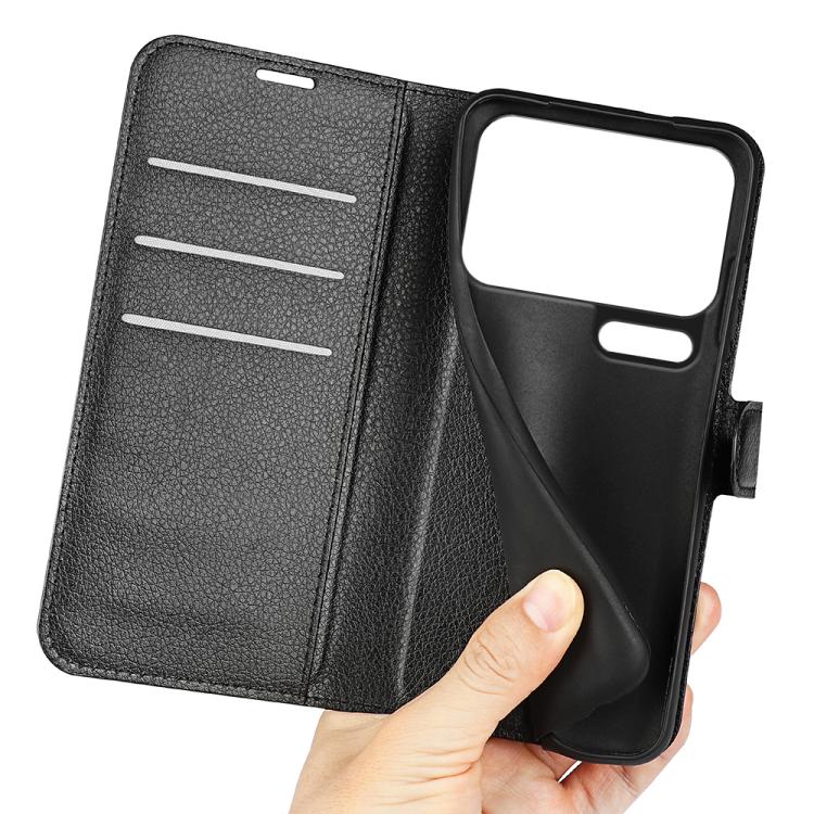 For Xiaomi 17 Pro Litchi Texture Horizontal Flip Leather Phone Case with Holder